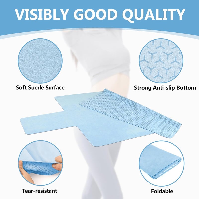 TRINKA Non-Slip Pilates Reformer Mat, 2mm Thick Pilates Reformer Machine Cover Mat, 39" x 24" Foldable Washable Absorb Sweat Accessory for Home, Studio, Gym Fitness - Image 3